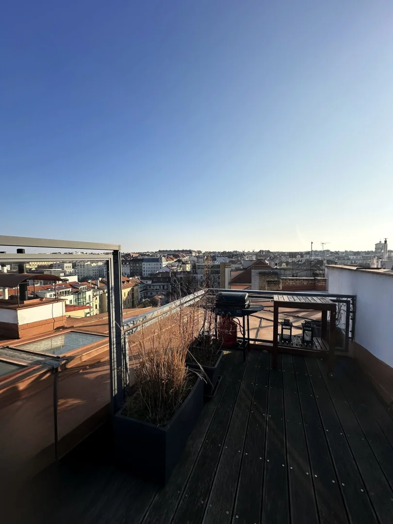 Pronájem krásného bytu s terasou a výhledem na Žižkovskou věž - 3+kk, 95 m² - Praha - Žižkov