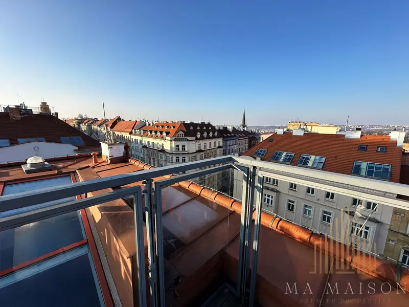 Pronájem krásného bytu s terasou a výhledem na Žižkovskou věž - 3+kk, 95 m² - Praha - Žižkov