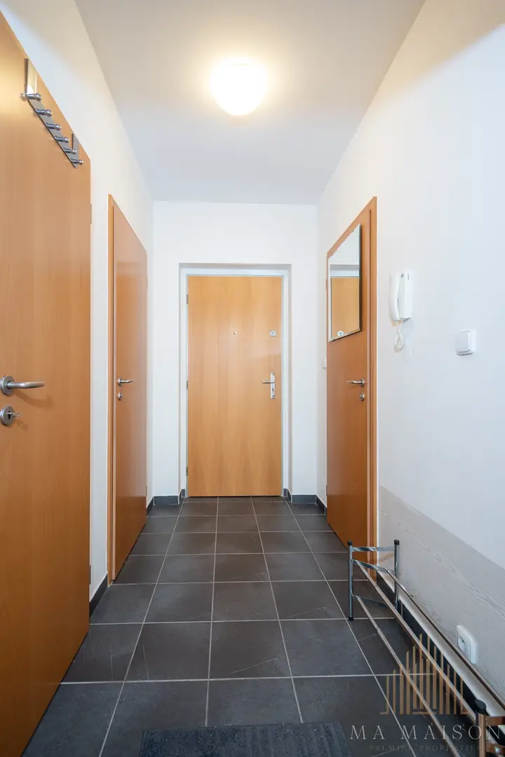 Pronájem bytu, 1kk, 47m2, s balkónem a garáží