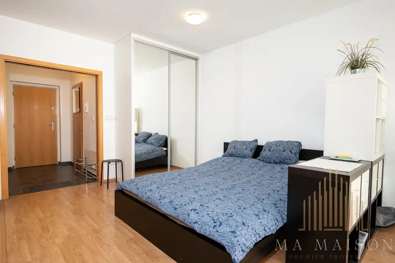 Pronájem bytu, 1kk, 47m2, s balkónem a garáží