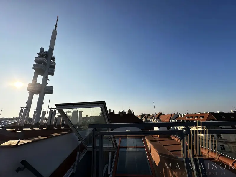 Pronájem krásného bytu s terasou a výhledem na Žižkovskou věž - 3+kk, 95 m² - Praha - Žižkov