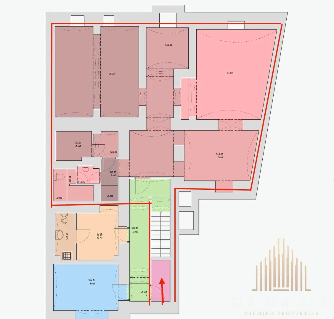 Komerční prostor k pronájmu, 105m2, Pařížská ulice, Praha 1